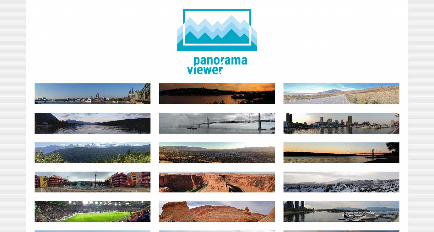 Screenshot of Panorama viewer on desktop